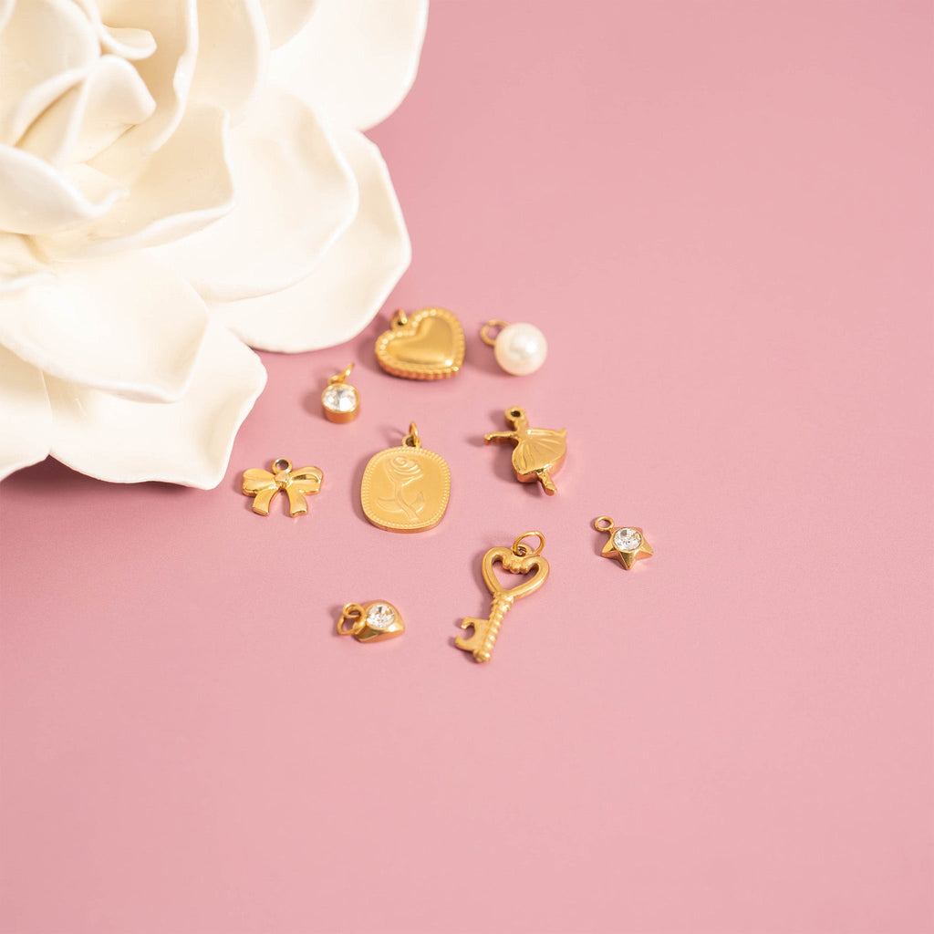 Ballerina Charm Set – 18K Gold PVD Coated Stainless Steel Dance Accessories