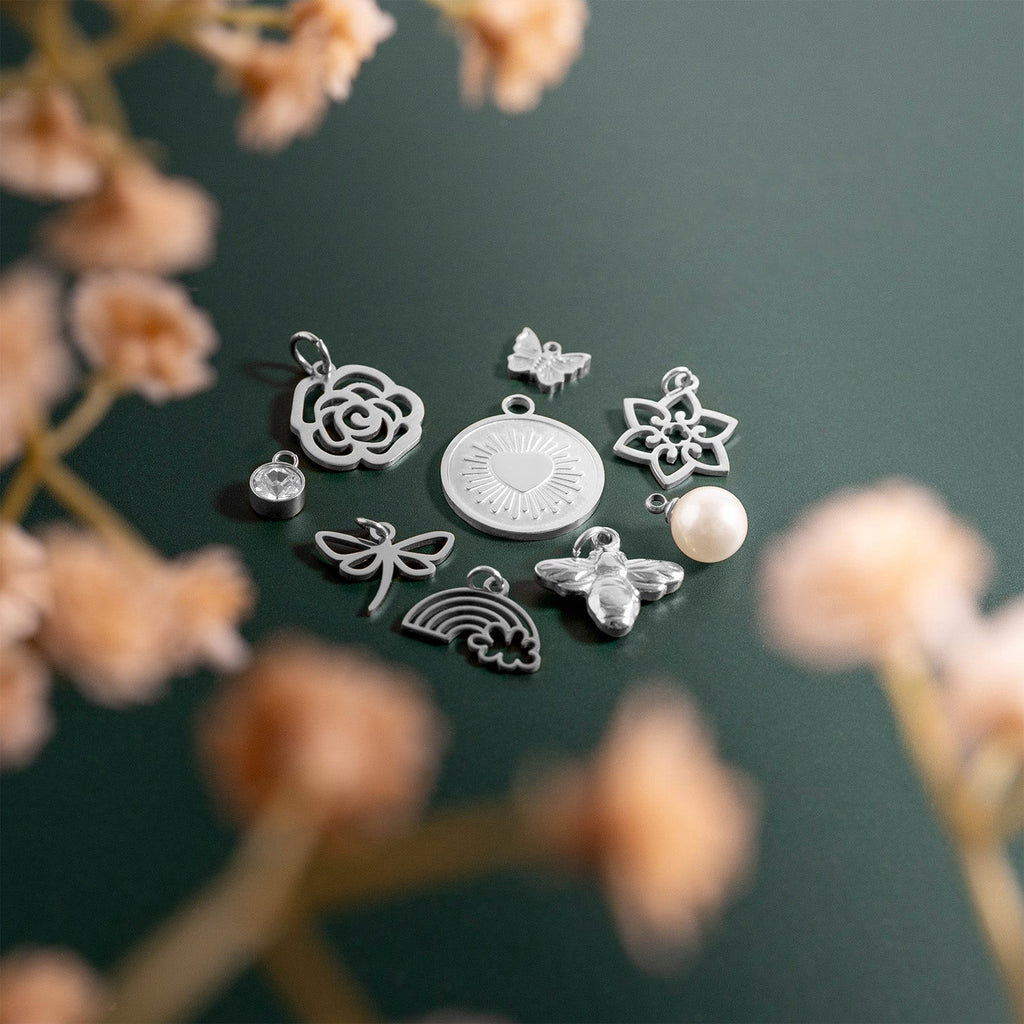 Gold Garden Charm Set – 18K Gold Charms | PVD Coated Stainless Steel Floral Jewelry