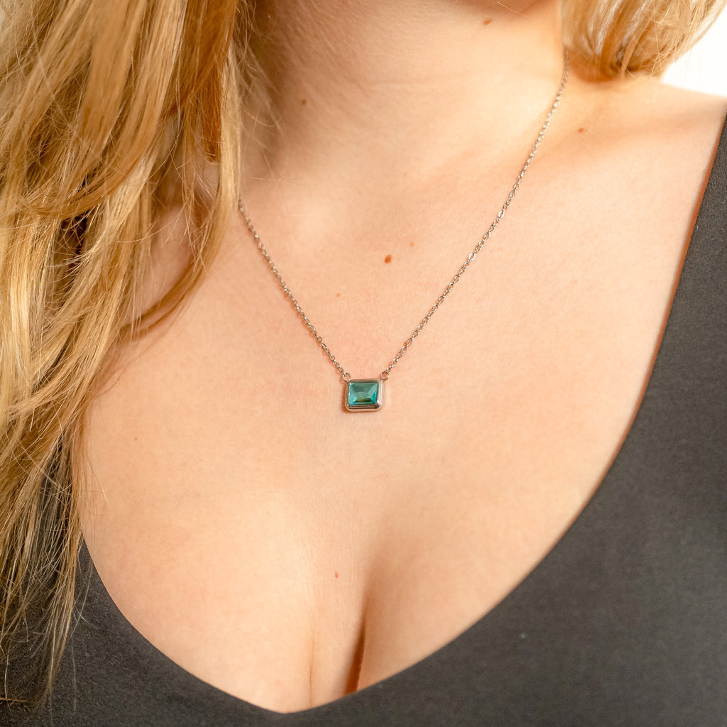 Birthstone Emerald Connector Charm 