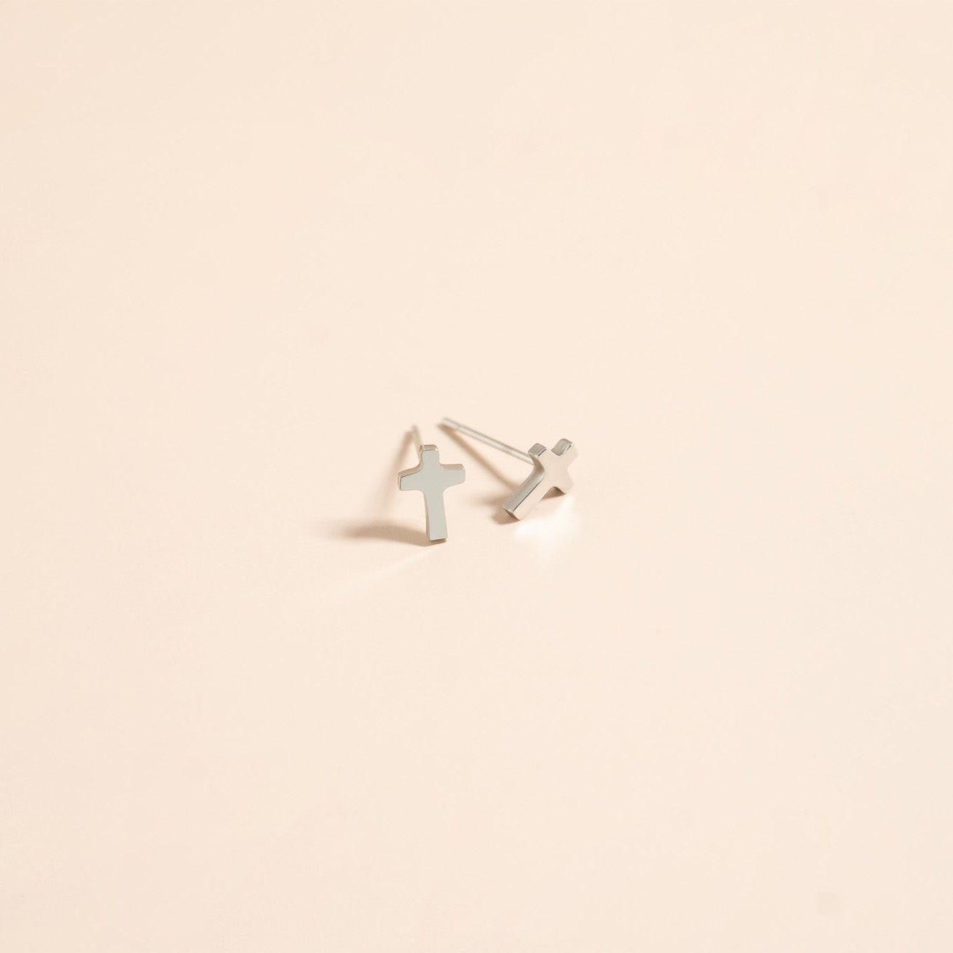 Gold Cross Earrings – 18K Gold Studs | Hypoallergenic Stainless Steel Jewelry