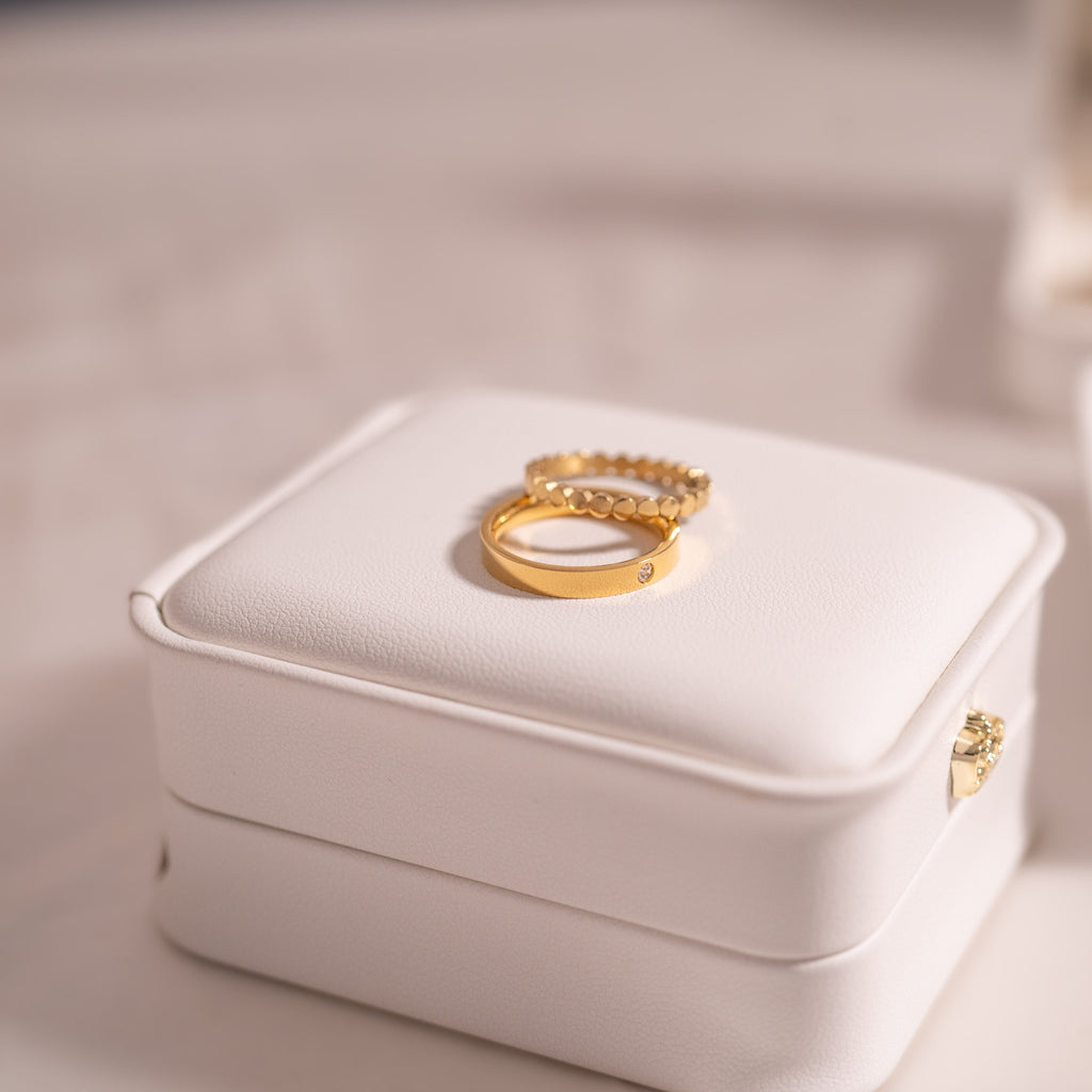 Flat Circle Stacking Ring – 2mm Durable 316L Stainless Steel Gold Band