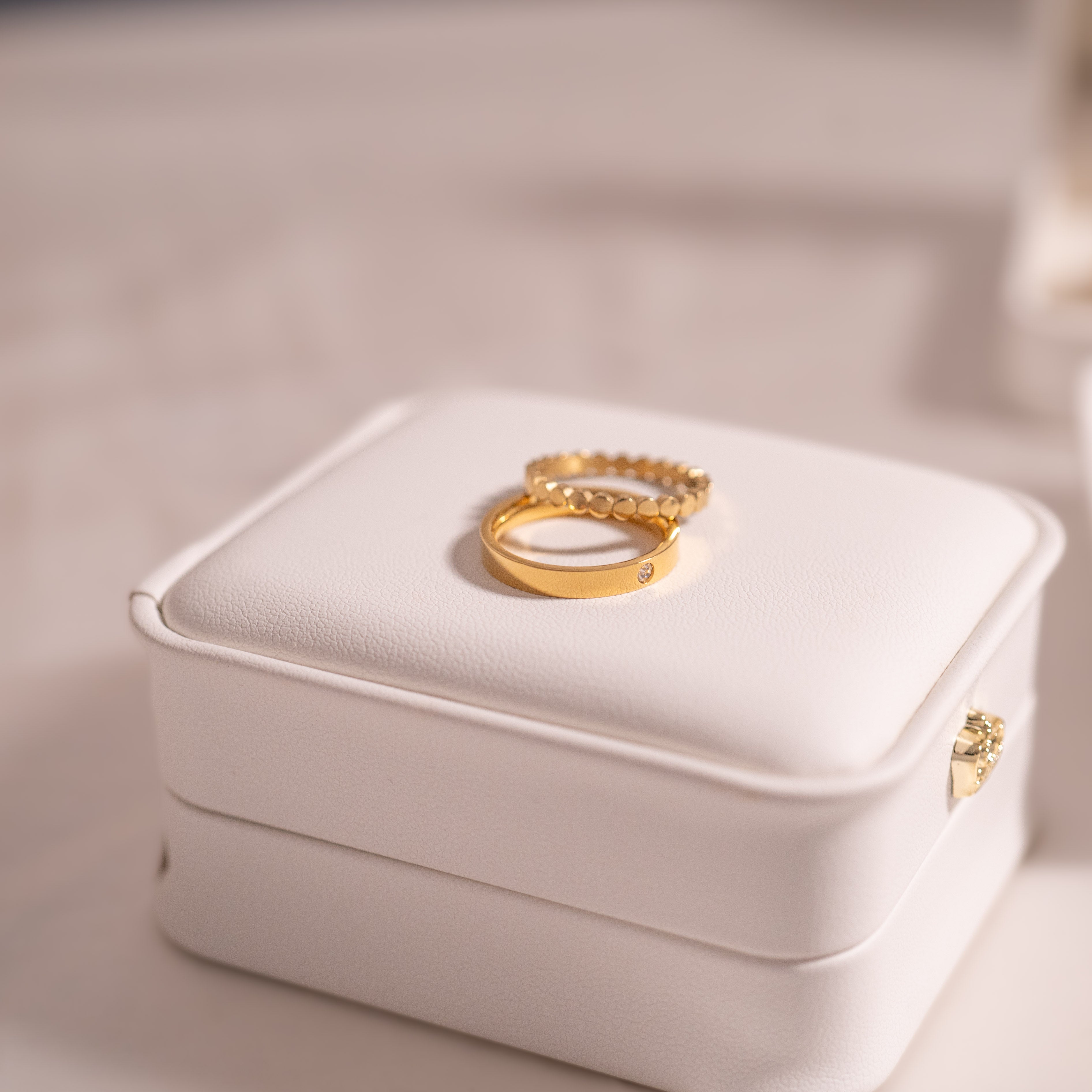 Flat Circle Stacking Ring – 2mm Durable 316L Stainless Steel Gold Band