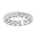 Lab Grown Diamond Ring – 4 Carat Eternity Band With AGI Certified Diamonds