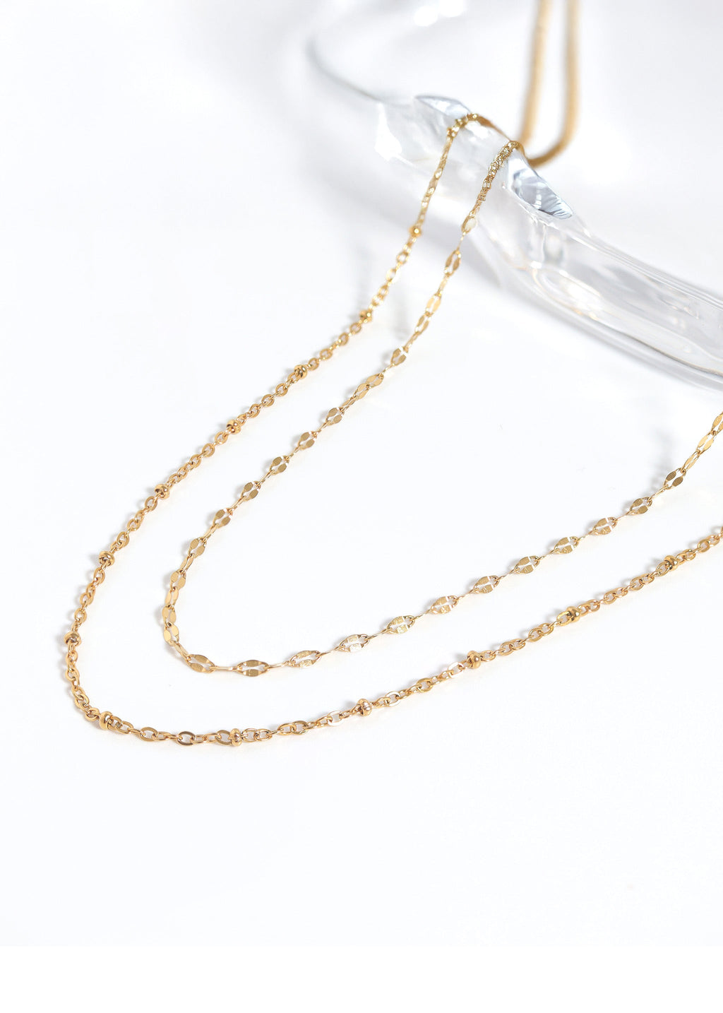 Satellite Chain Necklace – 18K Gold Adjustable Stainless Steel Jewelry