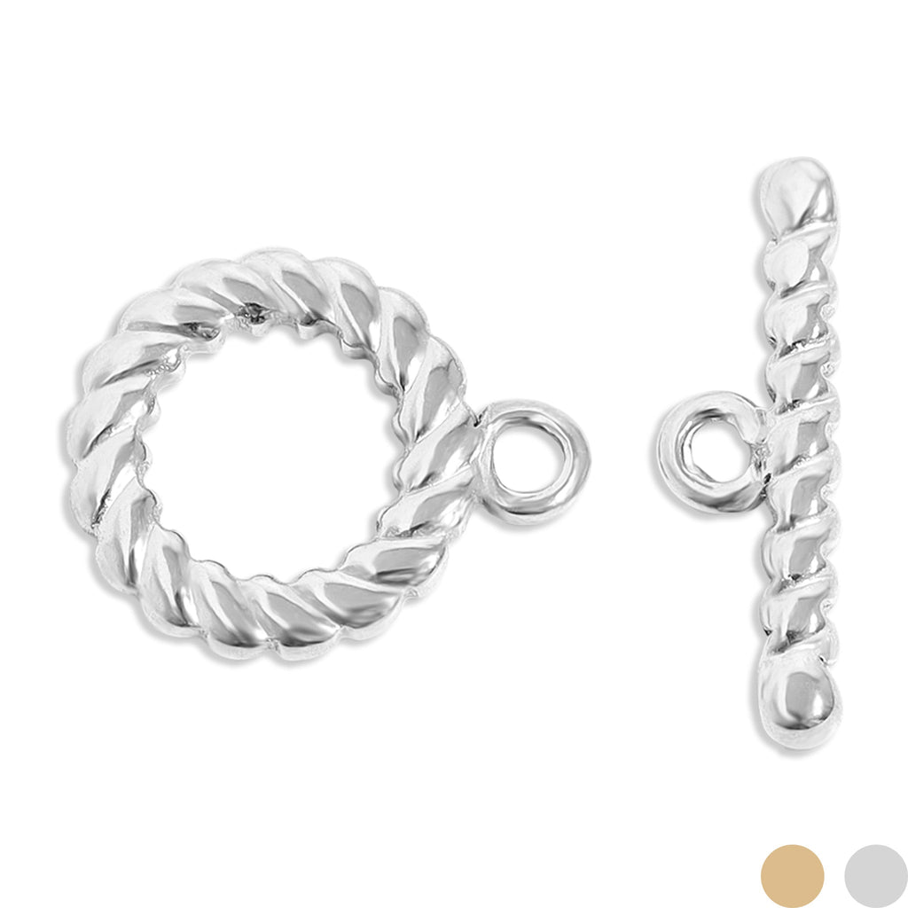 Gold Toggle Clasp – 18K PVD Coated Stainless Steel Braided Jewelry Clasp