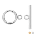 Gold Toggle Clasp - 18K PVD Coated Stainless Steel Circle Toggle Clasp for Jewelry