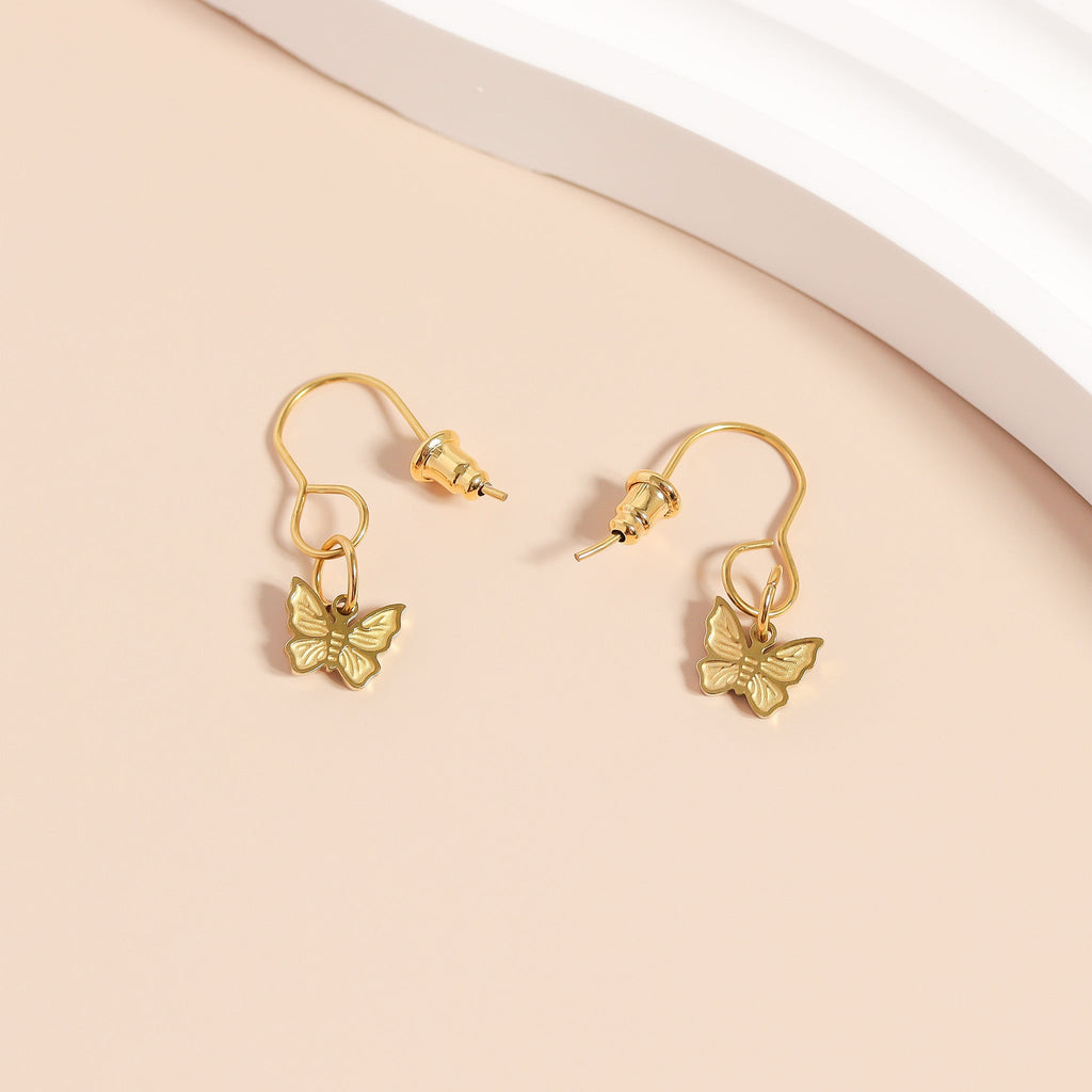 Butterfly Charm 18K Gold Stainless Steel - Dainty Pendant for Bracelets