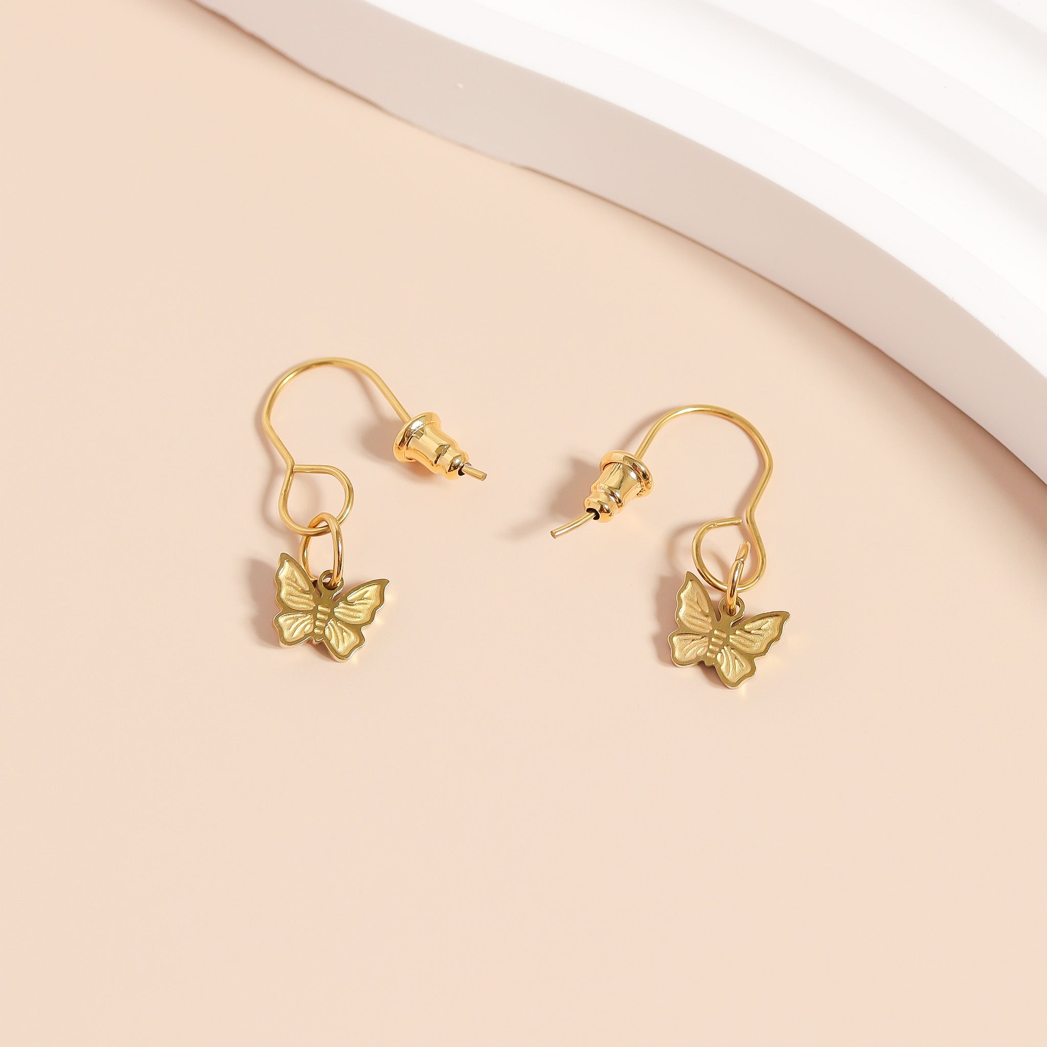 Butterfly Charm 18K Gold Stainless Steel - Dainty Pendant for Bracelets