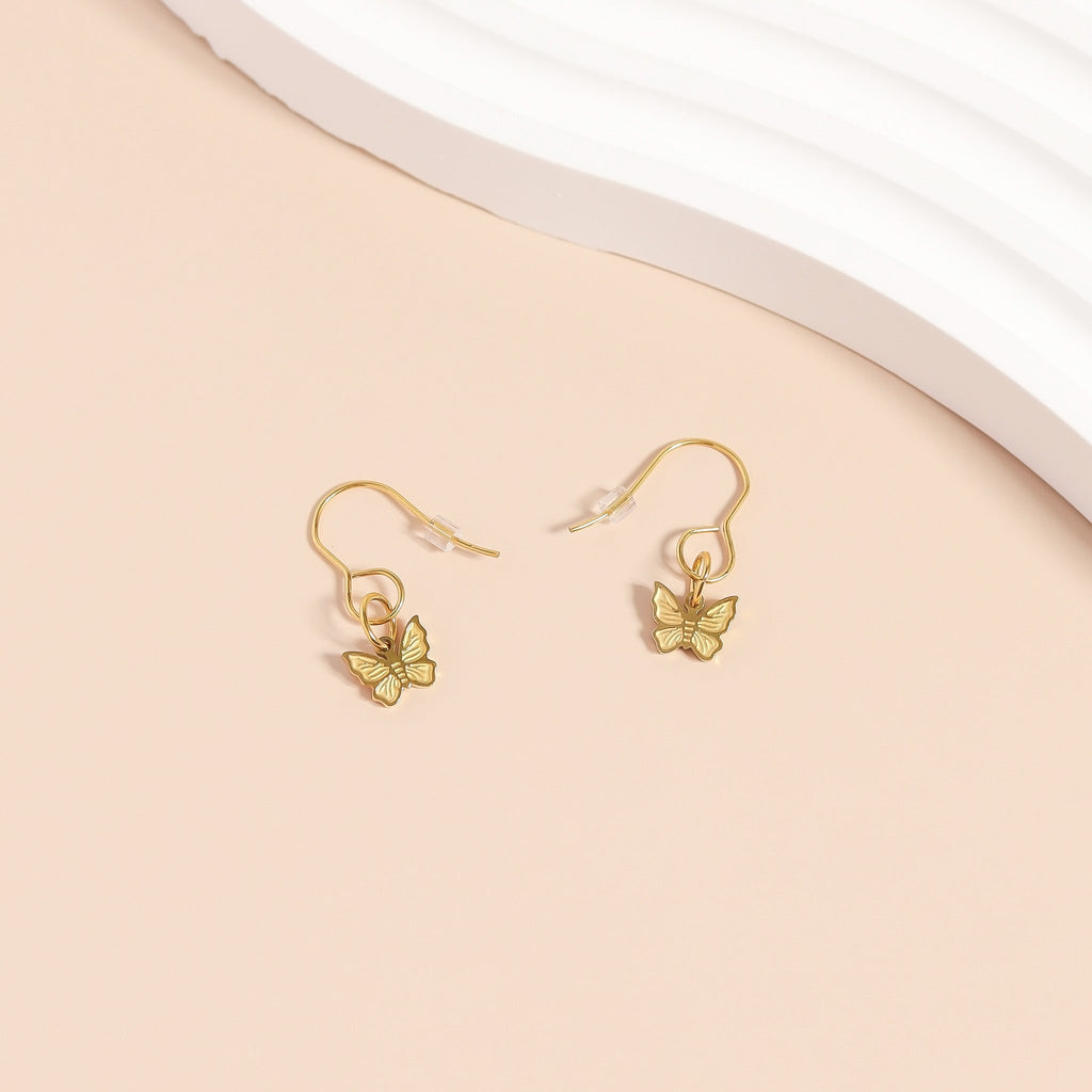 Butterfly Charm 18K Gold Stainless Steel - Dainty Pendant for Bracelets
