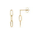 14K Gold Filled PLUS Paperclip Earrings 