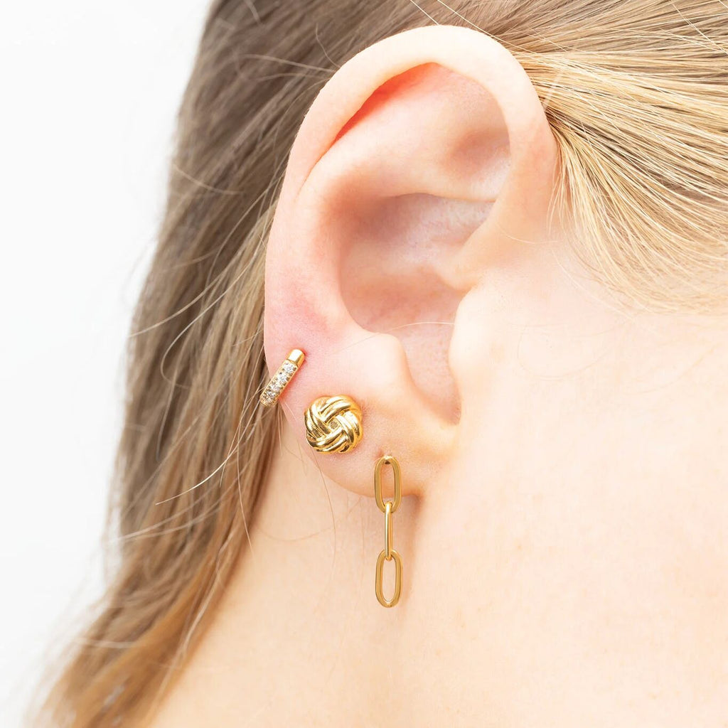 14K Gold Filled PLUS Paperclip Earrings 