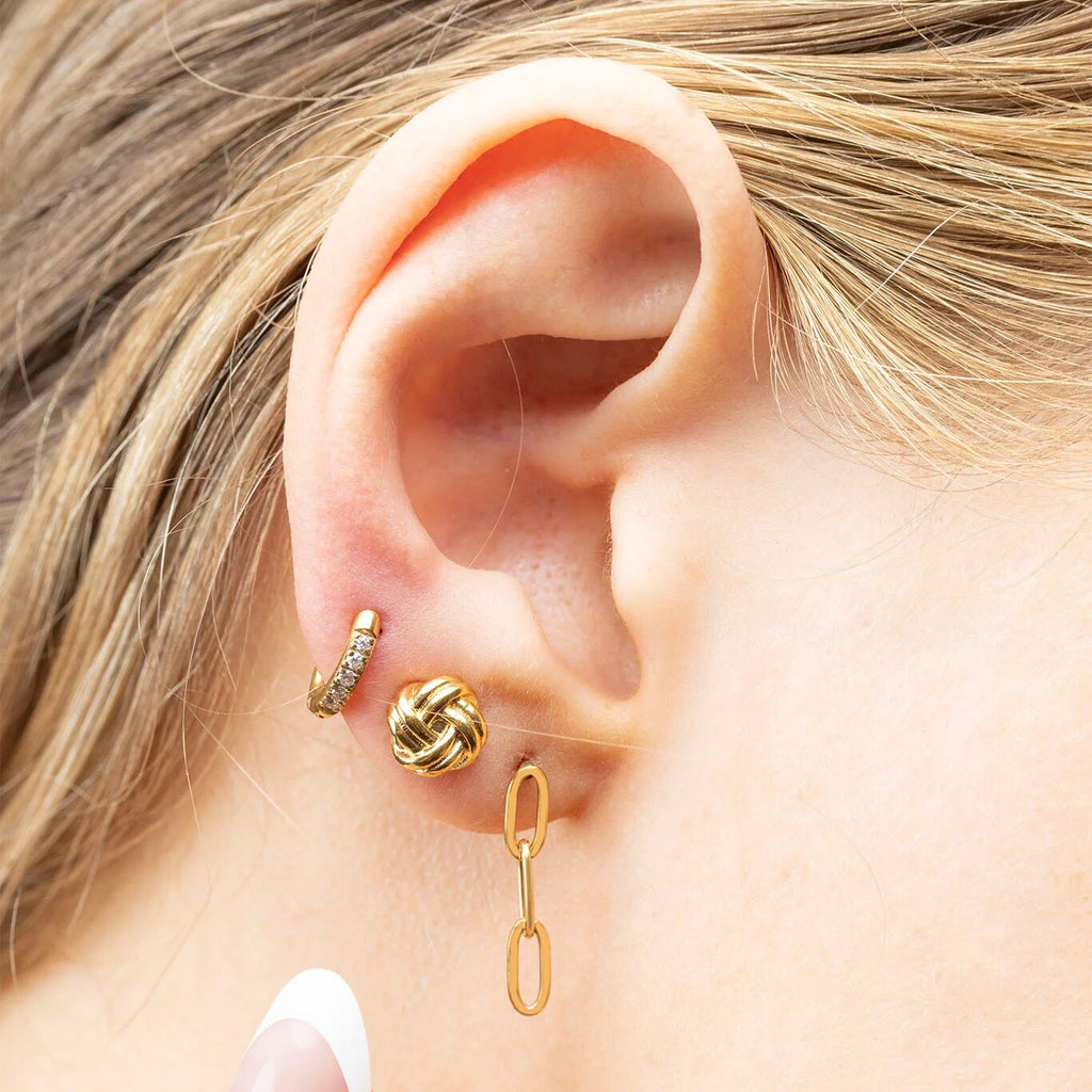 14K Gold Filled PLUS Paperclip Earrings 