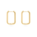 14K Gold Filled PLUS Rectangle Huggie Earrings