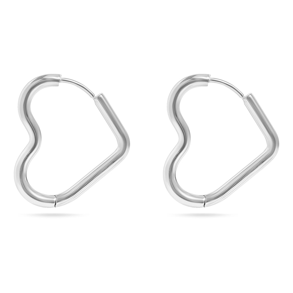Heart Huggie Earrings – 18K Gold Plated Lightweight Stainless Steel Hoops