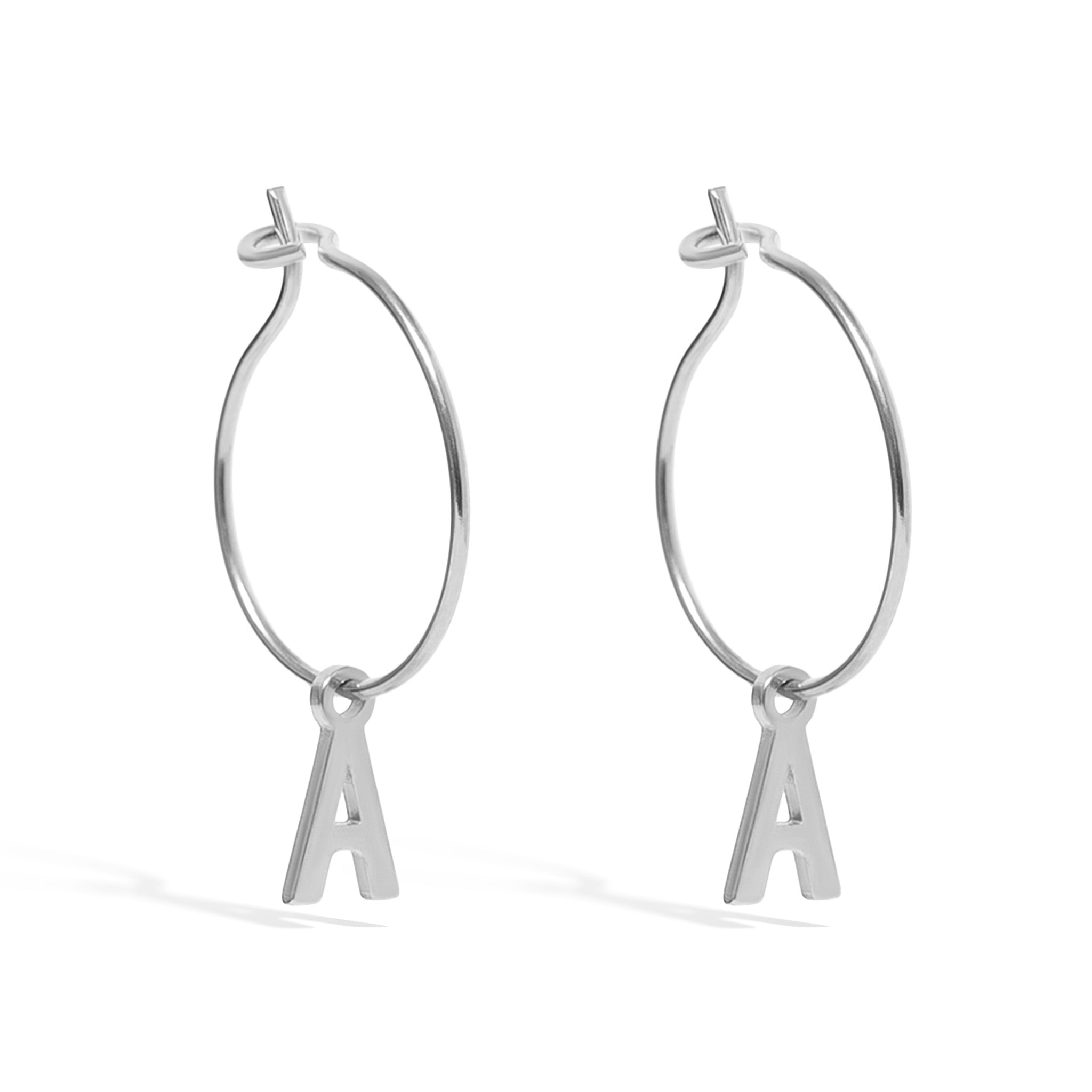 Mini Hoop Earrings – Gold Plated Initial Hoops | Hypoallergenic Stainless Steel Jewelry