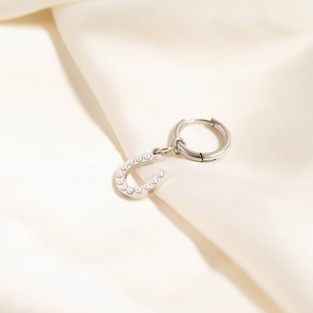 Pearl Horseshoe Charm – Gold PVD Coated Stainless Steel Luck Pendant