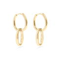 14K Gold Filled PLUS Interlocked Oval Pendant Earrings- main