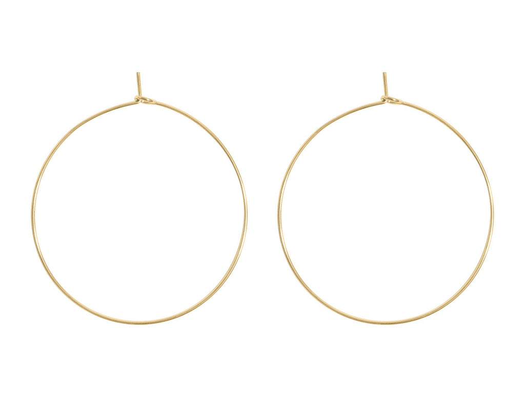 Gold Hoop Earrings – Lightweight 18K Gold Wire Hoops | Hypoallergenic Stainless Steel