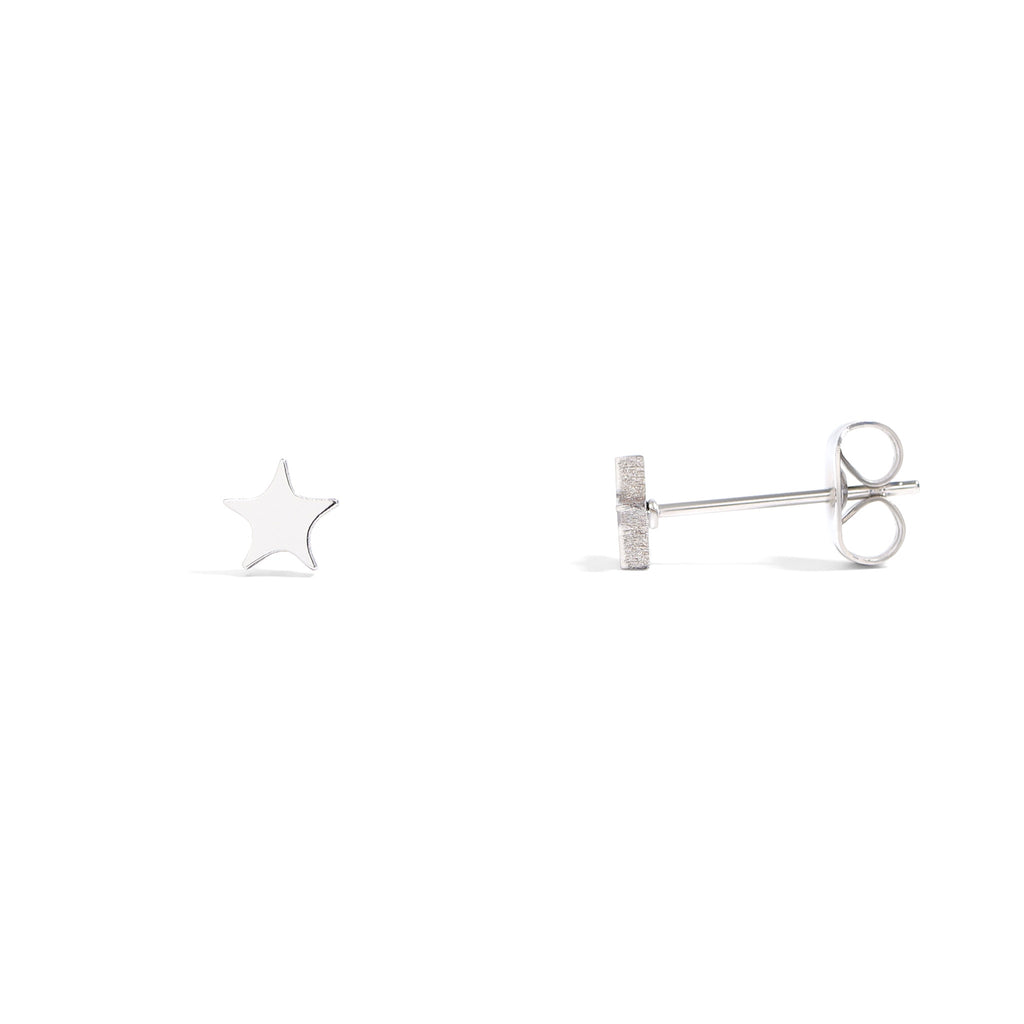 18K Gold Star Earrings – Stainless Steel Studs | Hypoallergenic Non Tarnish Jewelry