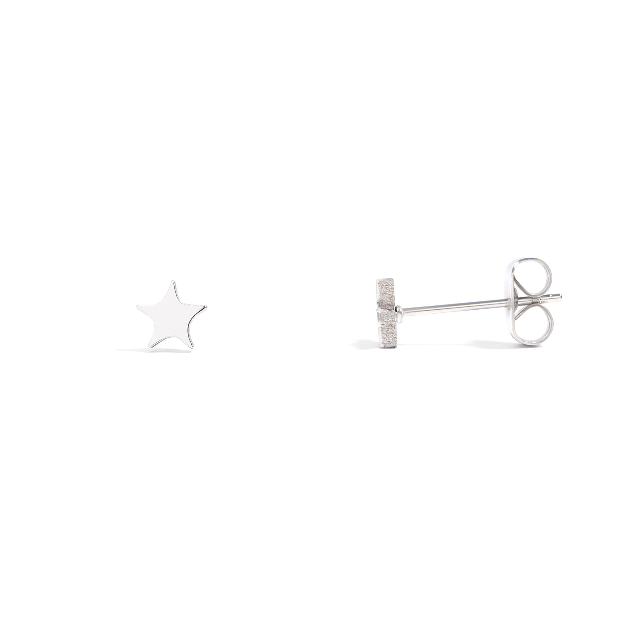 18K Gold Star Earrings – Stainless Steel Studs | Hypoallergenic Non Tarnish Jewelry
