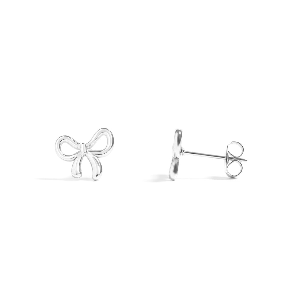 Gold Bow Stud Earrings – 18K Gold PVD Stainless Steel | Hypoallergenic Lightweight Studs