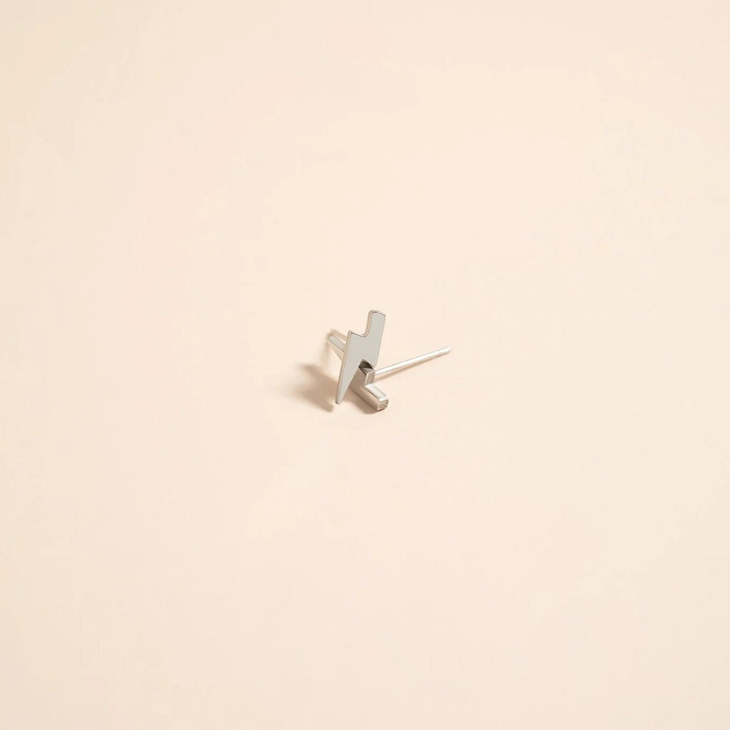 Gold Lightning Bolt Earrings – 18K Gold Studs | Hypoallergenic Stainless Steel Jewelry