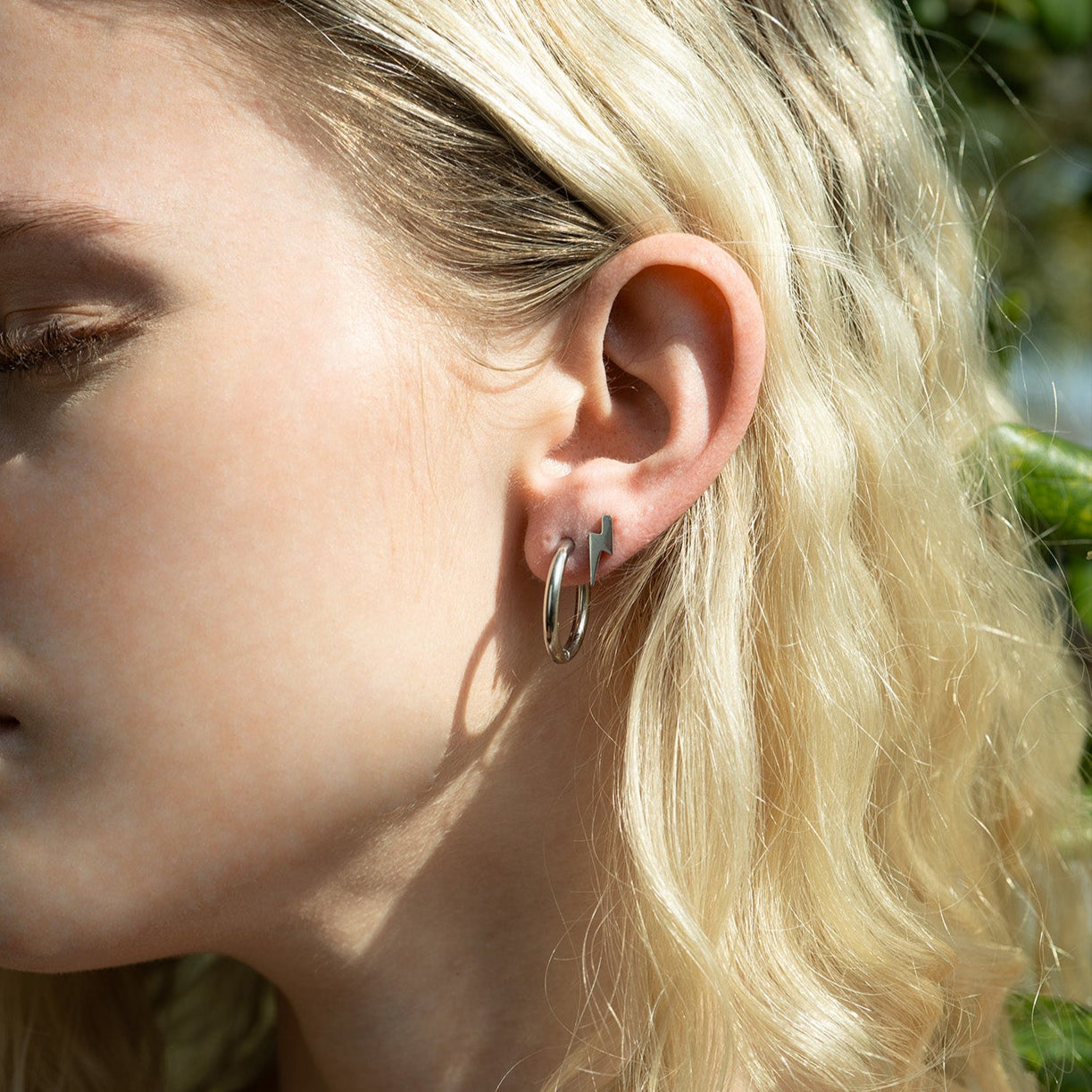 Gold Lightning Bolt Earrings – 18K Gold Studs | Hypoallergenic Stainless Steel Jewelry