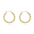 14K Gold Filled PLUS Circle Ball Hoop Earrings- main 
