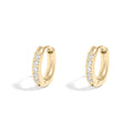 14K Gold Filled PLUS CZ Stone Huggie Earrings - main