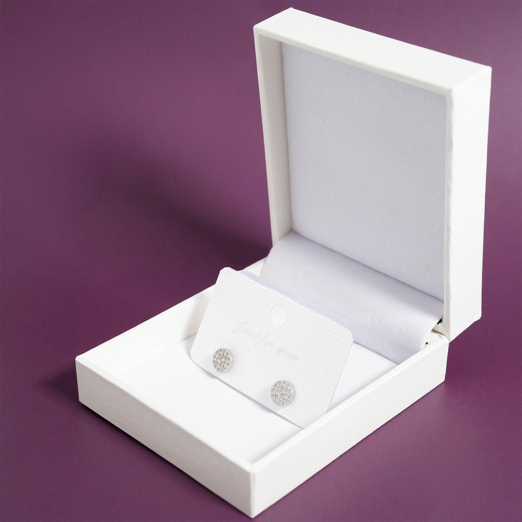 Gold Stud Earrings – 18K Gold Plating | Stainless Steel Pave Stone Studs