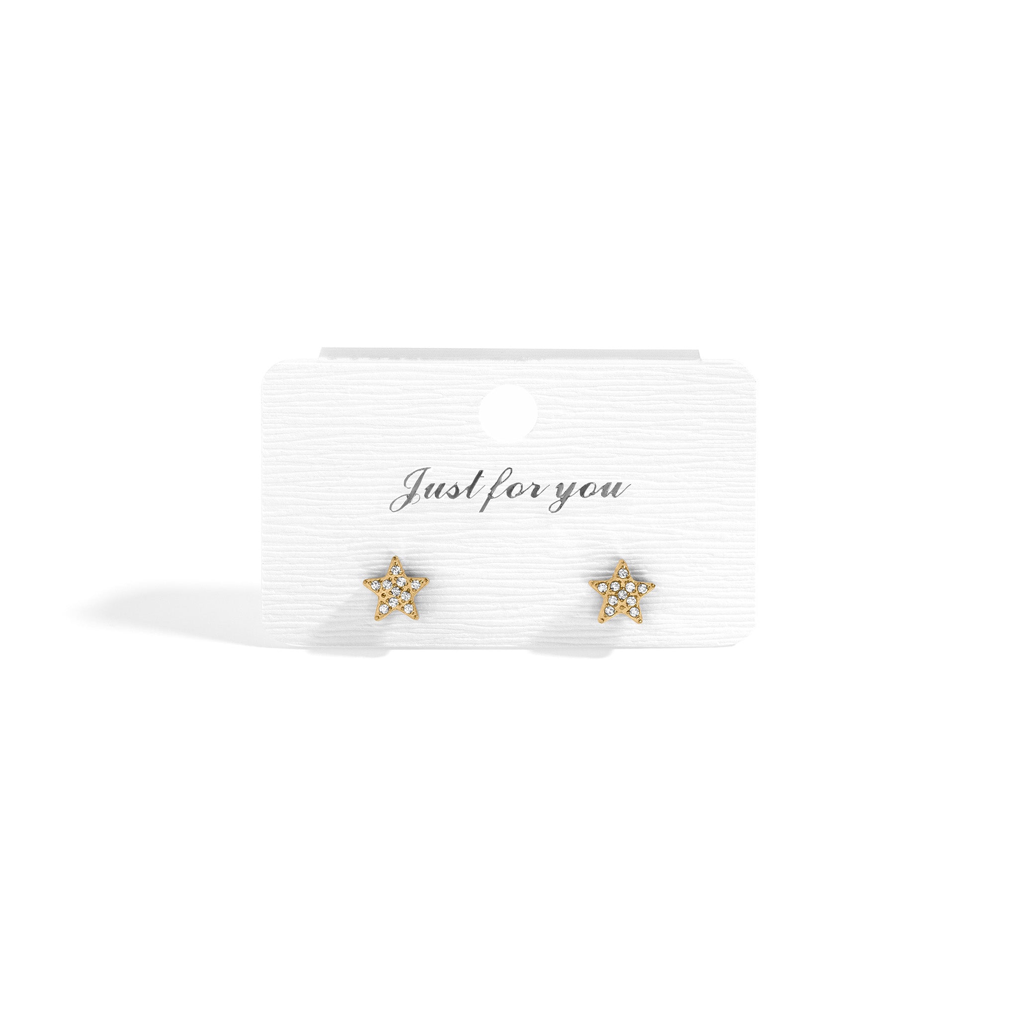 18K Gold Stud Earrings – Star Shaped Stainless Steel Hypoallergenic Jewelry