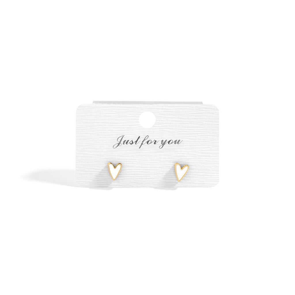 Gold Heart Stud Earrings – 18K PVD Coated Stainless Steel Hypoallergenic Jewelry
