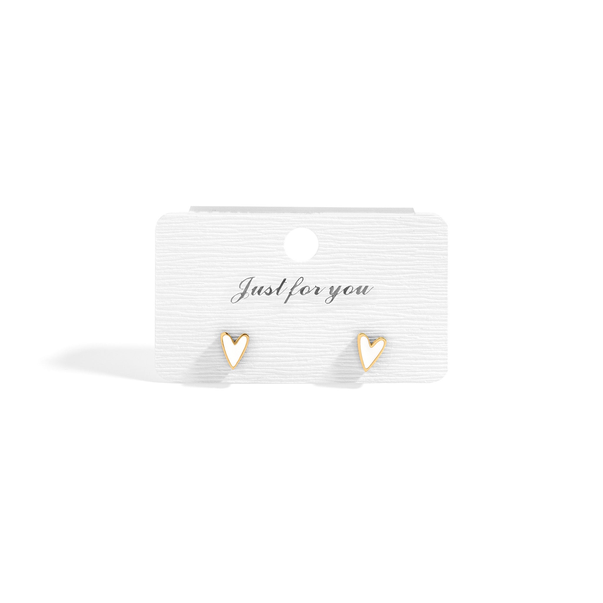Gold Heart Stud Earrings – 18K PVD Coated Stainless Steel Hypoallergenic Jewelry