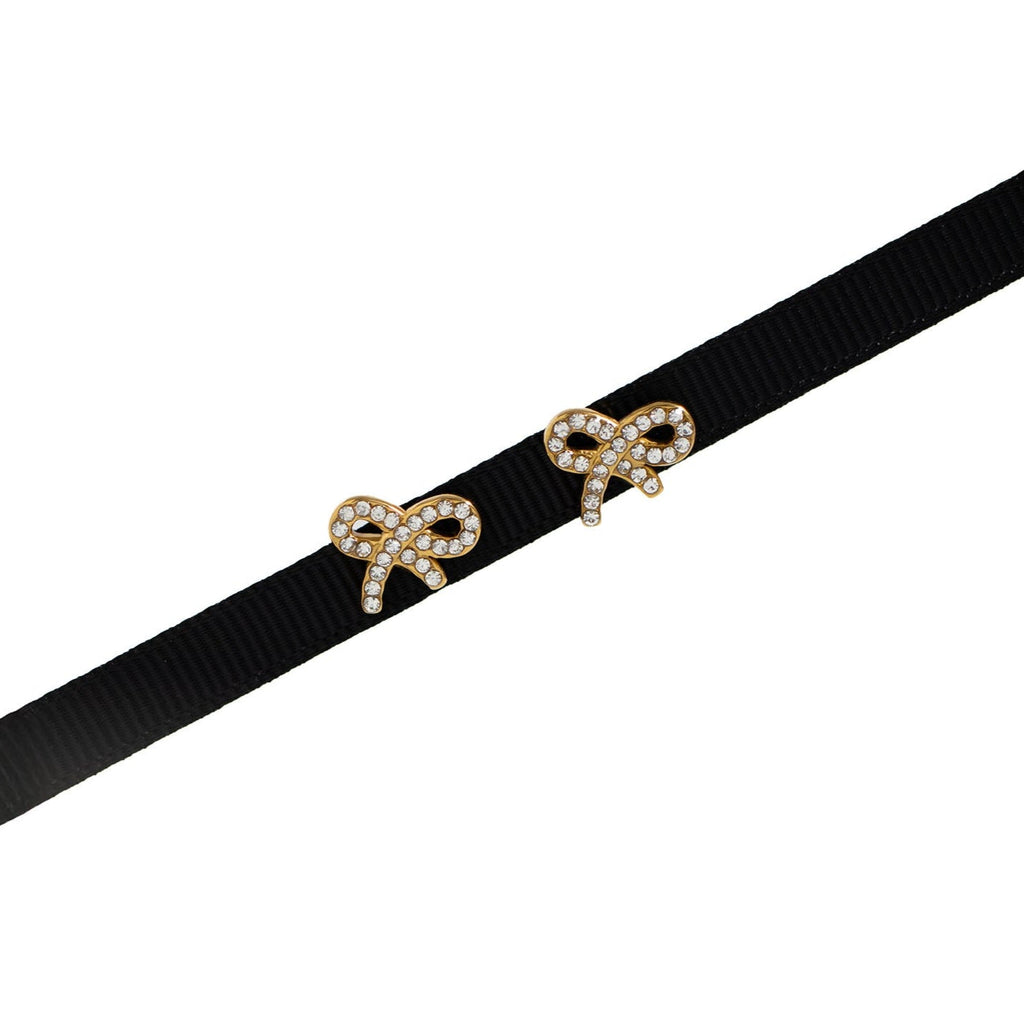 18K Gold Bow Earrings – Lightweight Hypoallergenic Stainless Steel Studs