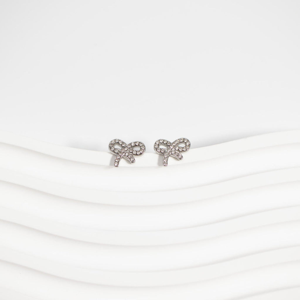 18K Gold Bow Earrings – Lightweight Hypoallergenic Stainless Steel Studs