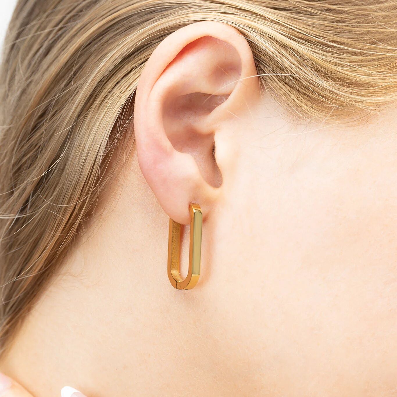 14K Gold Filled PLUS Oval Huggie Earrings