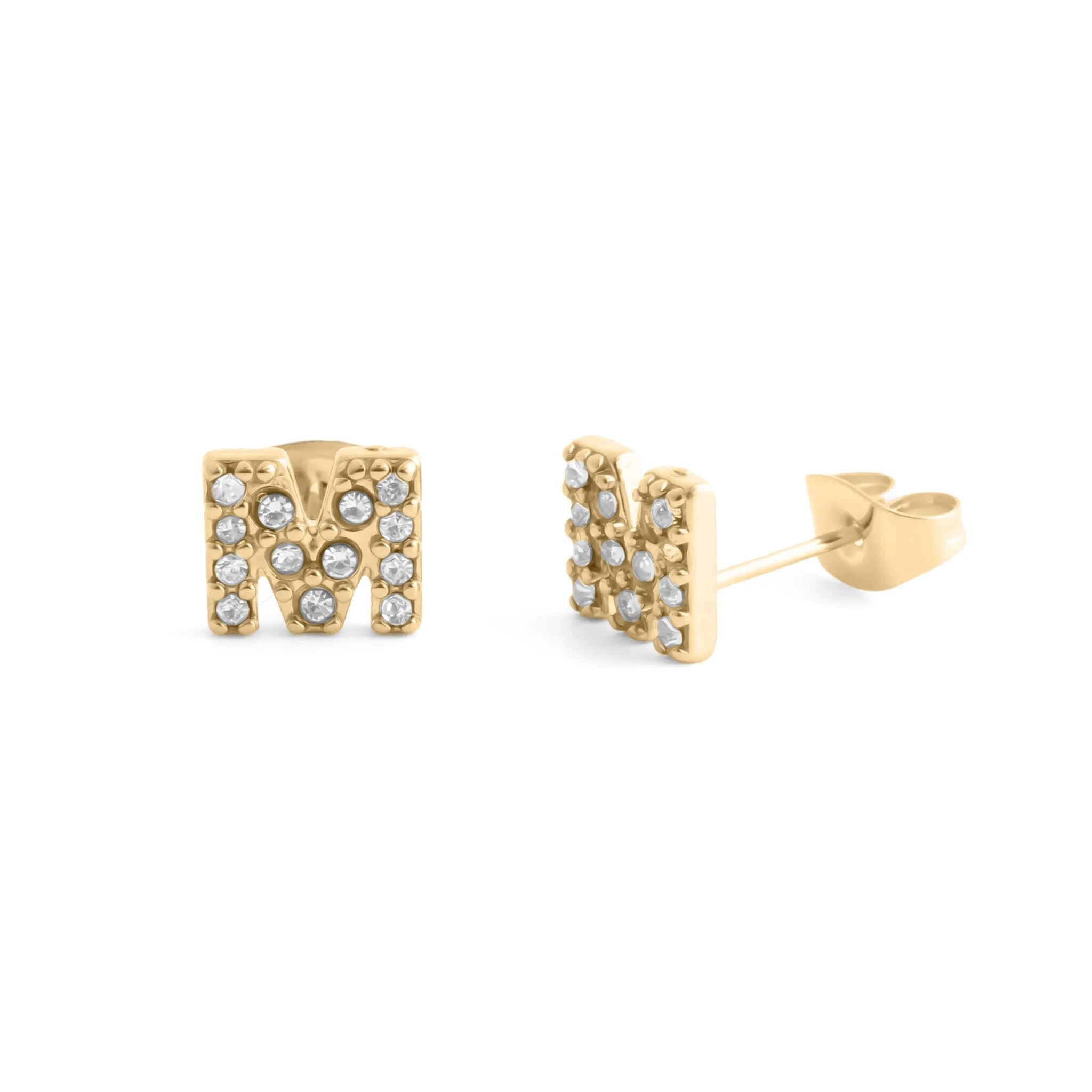 Initial Stud Earrings – Personalized Gold Stud Earrings | Hypoallergenic Stainless Steel