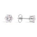 Stainless Steel Stud Earrings – Round CZ Hypoallergenic Gold PVD Durable Studs