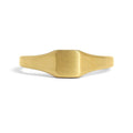 Engraved Gold Signet Ring - 18K Gold Square Signet, Durable & Tarnish Resistant