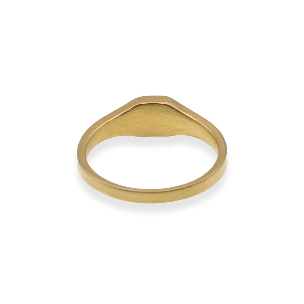 18k Gold PVD Coated Stainless Steel Blank Engravable Rectangle Signet Ring