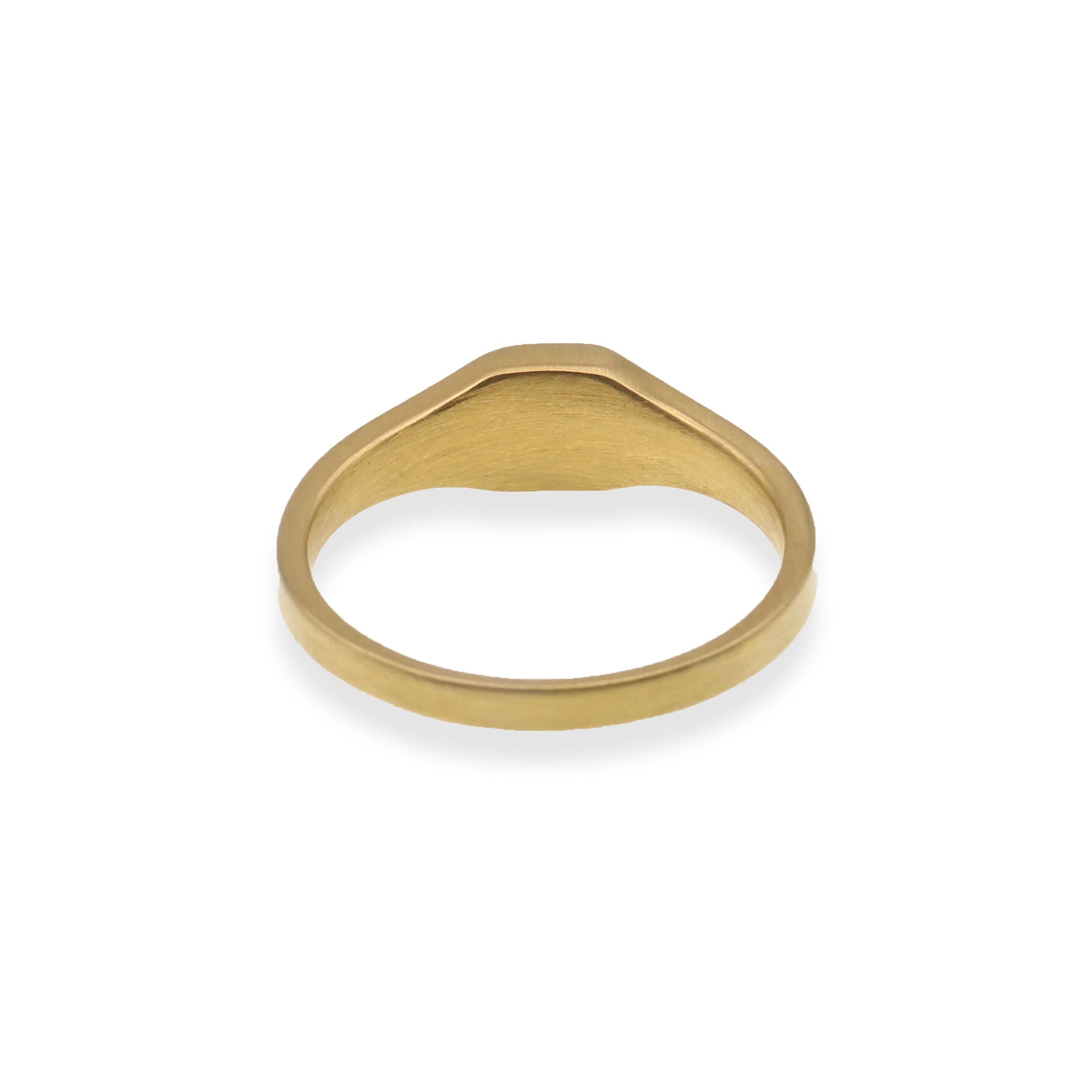 18k Gold PVD Coated Stainless Steel Blank Engravable Rectangle Signet Ring