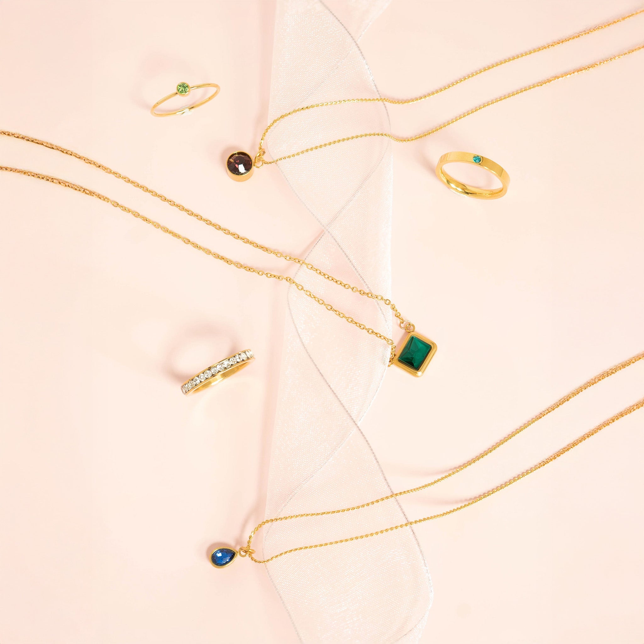 18K Gold Eternity Ring – Birthstone CZ Channel Set Stones | Hypoallergenic Jewelry