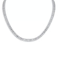 Emerald Cut Moissanite Necklace – 30 CTW Luxury Tennis Necklace | 14K Gold Overlay