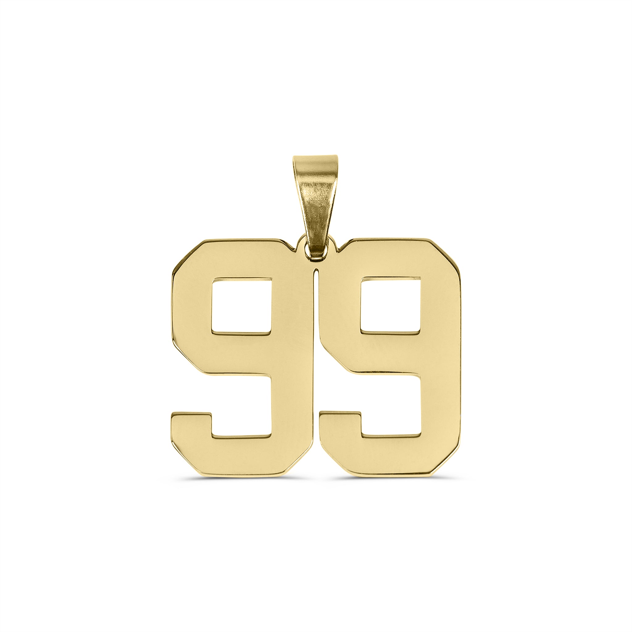 18K Gold Number Pendant – Stylish Athlete Accessory | Scratch Resistant Stainless Steel