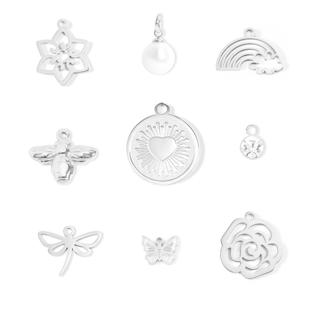 Gold Garden Charm Set – 18K Gold Charms | PVD Coated Stainless Steel Floral Jewelry