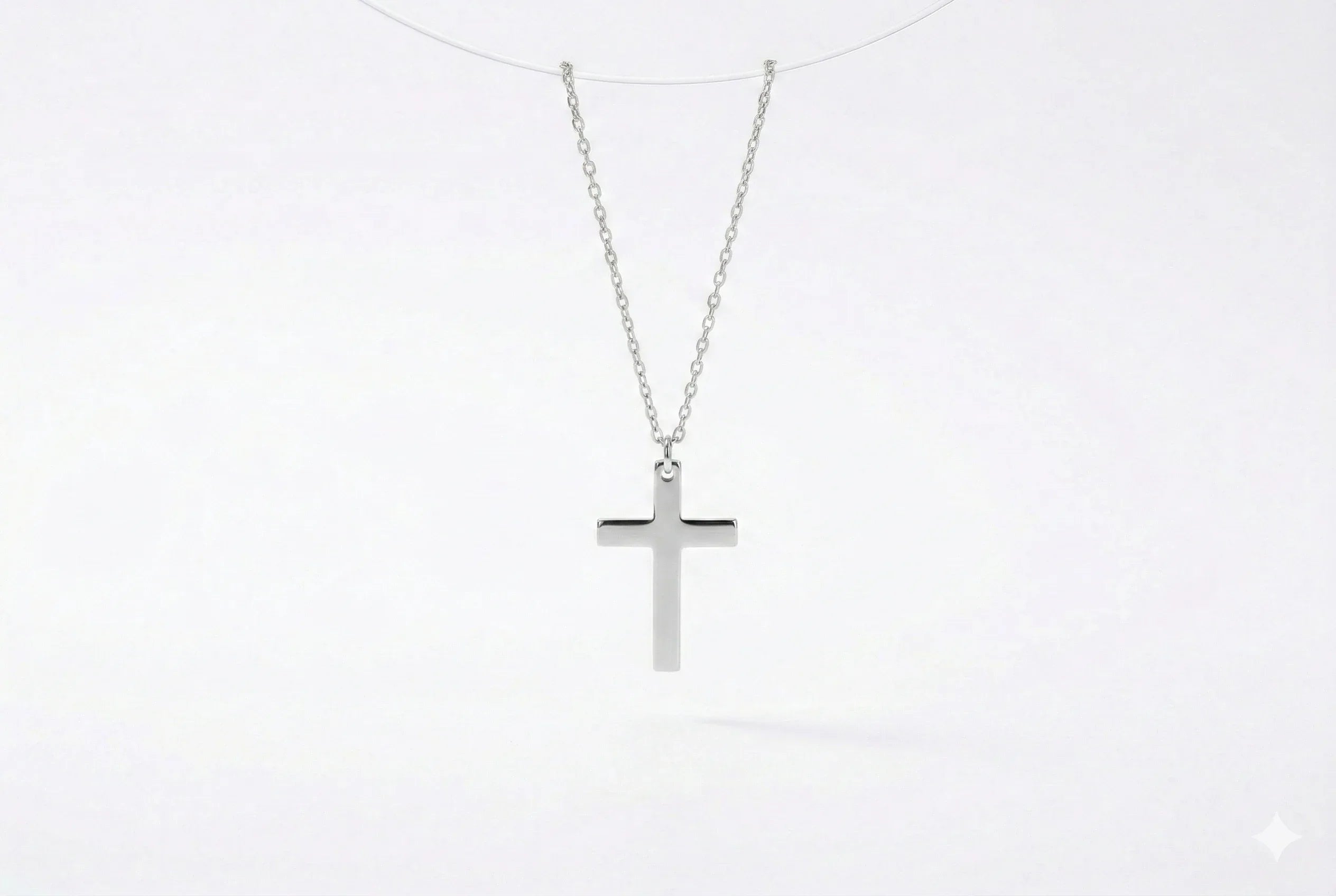 Gold Cross Necklace, 14K Gold Vermeil Over Sterling Silver