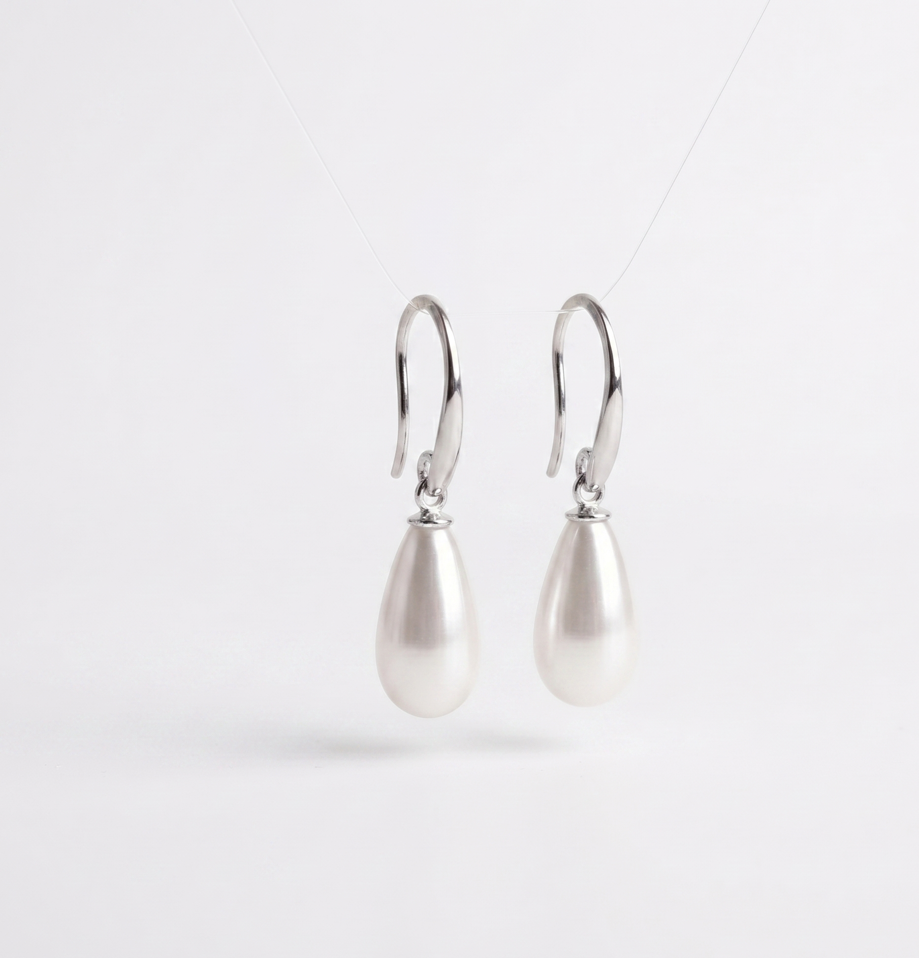 Mother Of Pearl Earrings, 925 Sterling Silver Drop Earrings