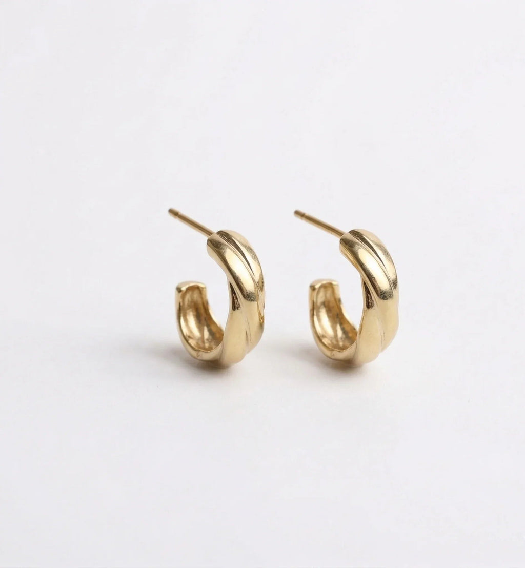 Twisted Silver Hoop Earrings, Solid 925 Sterling Silver