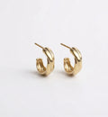 Twisted Silver Hoop Earrings, Solid 925 Sterling Silver