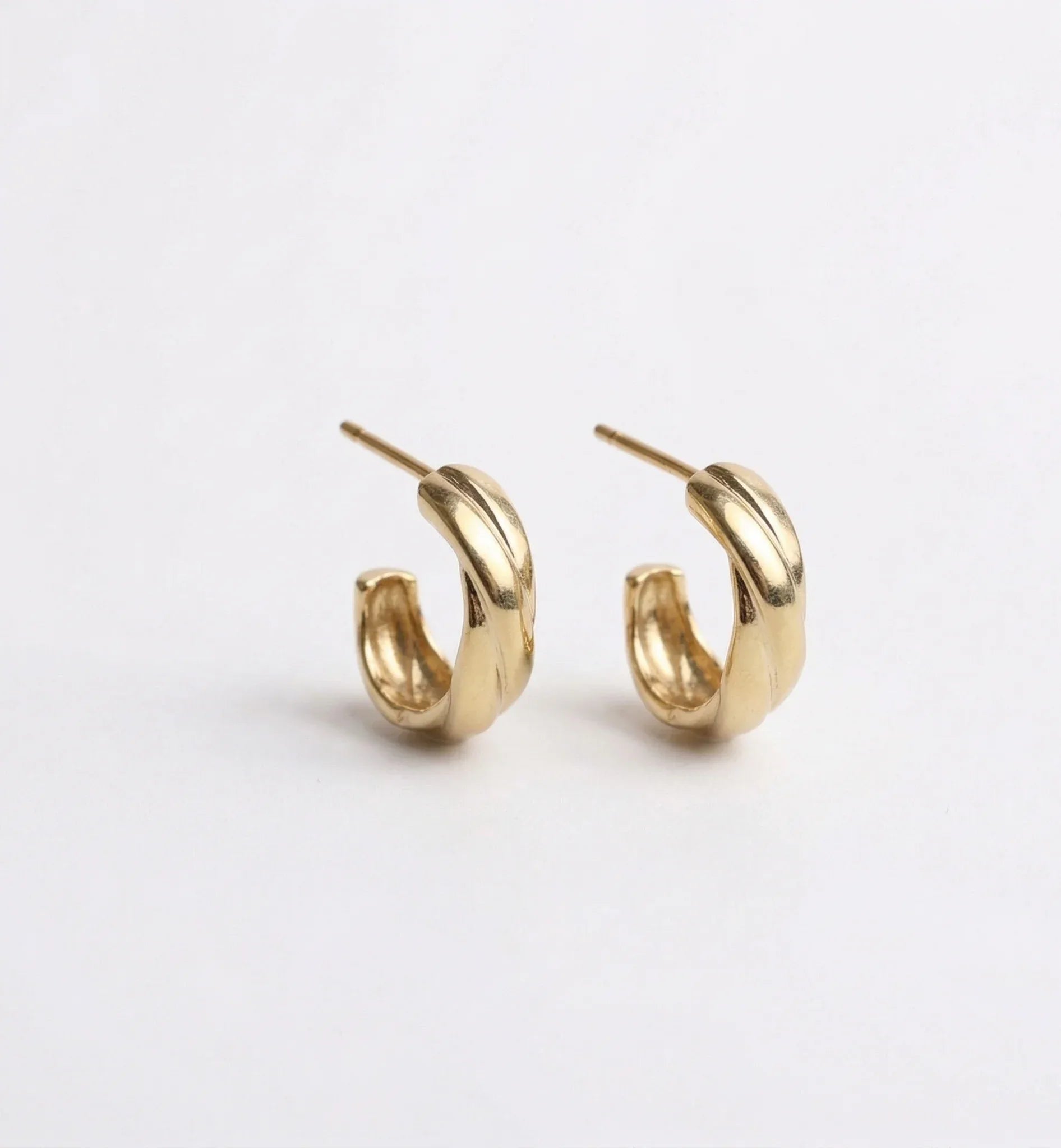 Twisted Silver Hoop Earrings, Solid 925 Sterling Silver